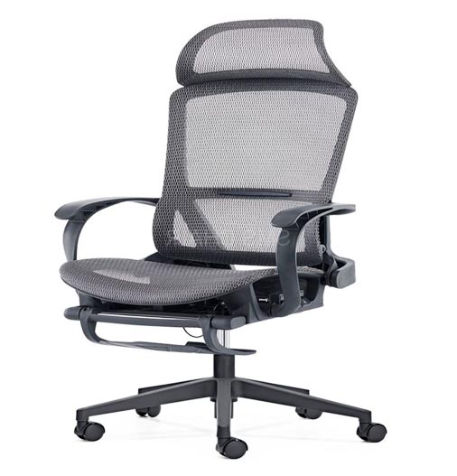 Chaise de Bureau Ergonomique Boss Chaise Moderne en Maille Avec Repose-pieds